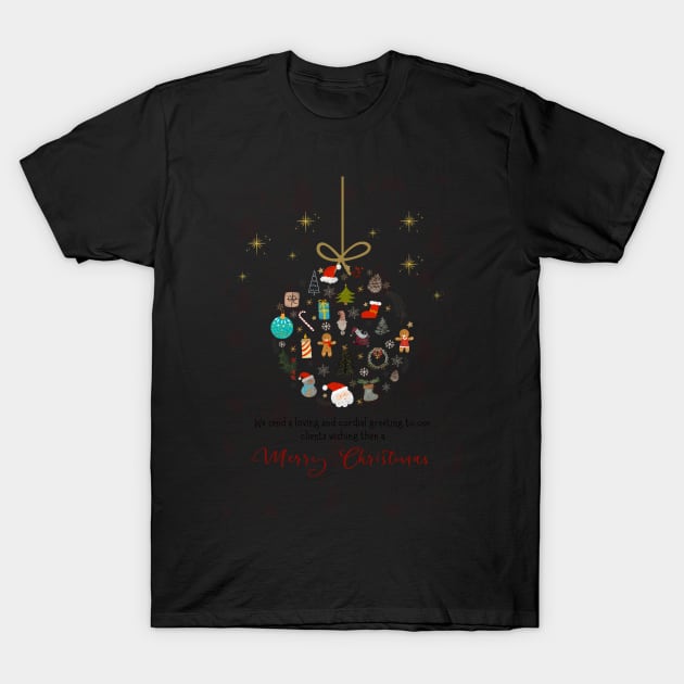 Corporate Postcard Christmas Ornament English version T-Shirt by Miladrawcolors